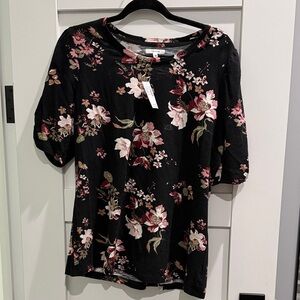 Maurices Floral Short Sleeve Blouse – Size XL – NWT